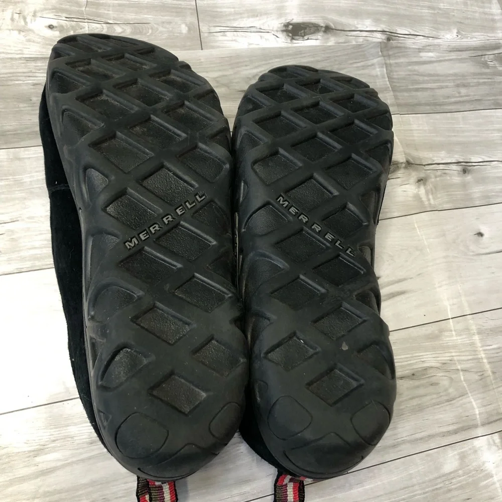 Merrell Shoes Boys 5.5 fit Womens 8 Jungle Moc Kids Black Suede Waterproof